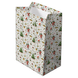 Bolsa De Regalo Mediana Vintage Feliz Navidad Santa