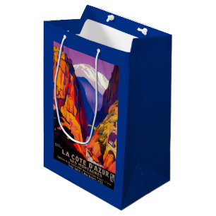 Bolsa De Regalo Mediana Vintage PosterEurope 2 de Cote d'Azur del La