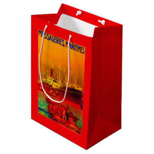Bolsa De Regalo Mediana Vintage PosterEurope de Messageries Maritimes