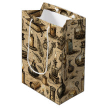 Vintage Witchcraft Books & Candles Pattern