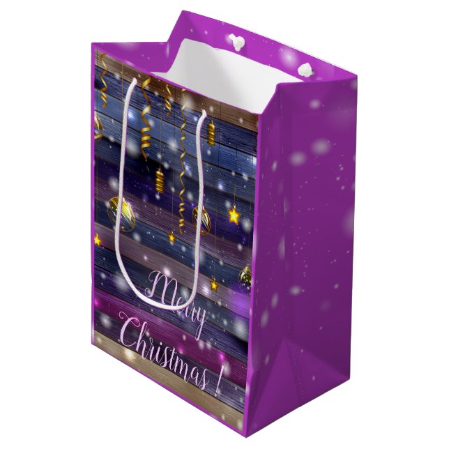 Bolsa De Regalo Mediana Violeta antiguo (Angulo Anverso)