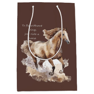 Bolsa De Regalo Mediana Volar sin alas solo monta un caballo