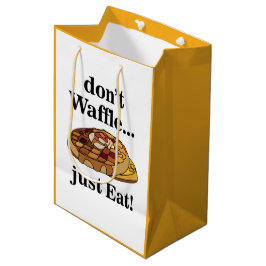 Bolsa De Regalo Mediana Waffle Dessert Food Funny Party