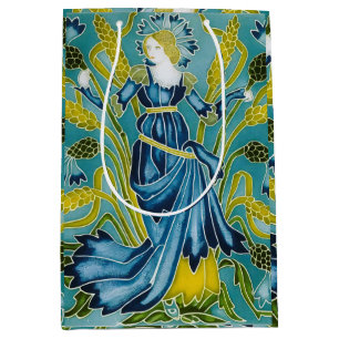 Bolsa De Regalo Mediana Walter Crane Blue Cornflower Artes y Oficios