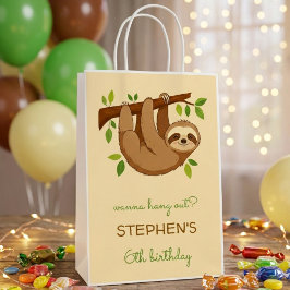 Bolsa De Regalo Mediana Wanna hang out? sloth kids birthday