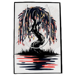 Bolsa De Regalo Mediana Weeping Fire Black Background