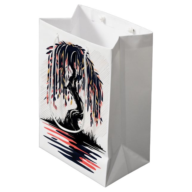Bolsa De Regalo Mediana Weeping Fire White Background (Angulo Anverso)