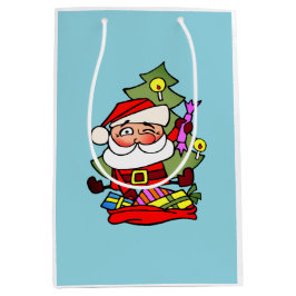 Bolsa De Regalo Mediana Weihnachtsmann mit Geschenken