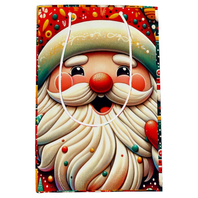 Bolsa De Regalo Mediana Weihnachtsmann Papai Noel Baba Saint Nicholas Kris (Anverso)