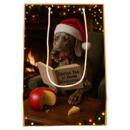 Bolsa De Regalo Mediana Weimaraner Cheese Tax Christmas gift bag 