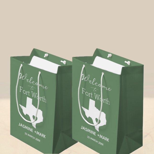 Bolsa De Regalo Mediana Welcome to Texas Fort Worth Custom Party Gift  (Subido por el creador)