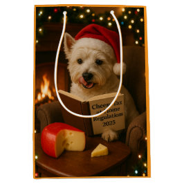 Bolsa De Regalo Mediana West highland Terrier Christmas gift bag