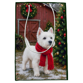 Bolsa De Regalo Mediana West Highland Terrier Holiday 