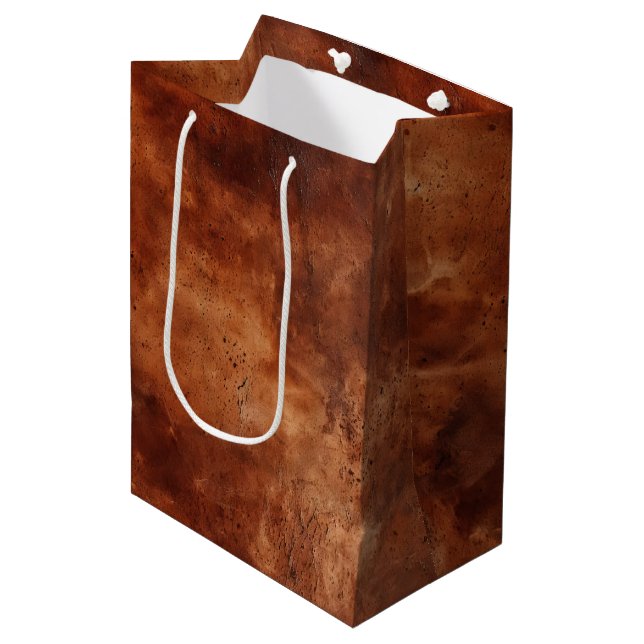 Bolsa De Regalo Mediana Western Brown Howdy Cowboy Brown (Angulo Anverso)