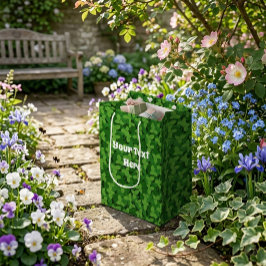 Bolsa De Regalo Mediana Whimsical Garden Strawberry Leaves Gift Paper Bag