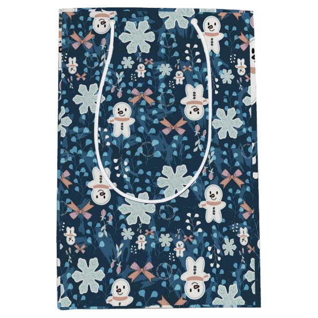 Bolsa De Regalo Mediana Whimsical Holiday Wrapping Paper Flat Sheet (Anverso)