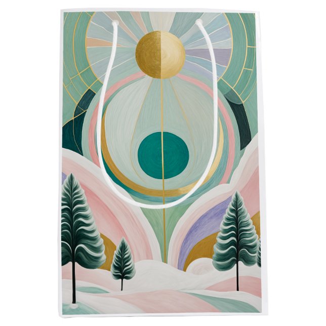 Bolsa De Regalo Mediana Whimsical Winter Dreamscape (Anverso)