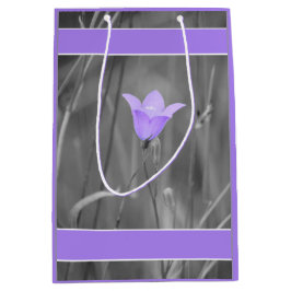 Bolsa De Regalo Mediana Wildflower azul violeta del Bluebell (Harebell)