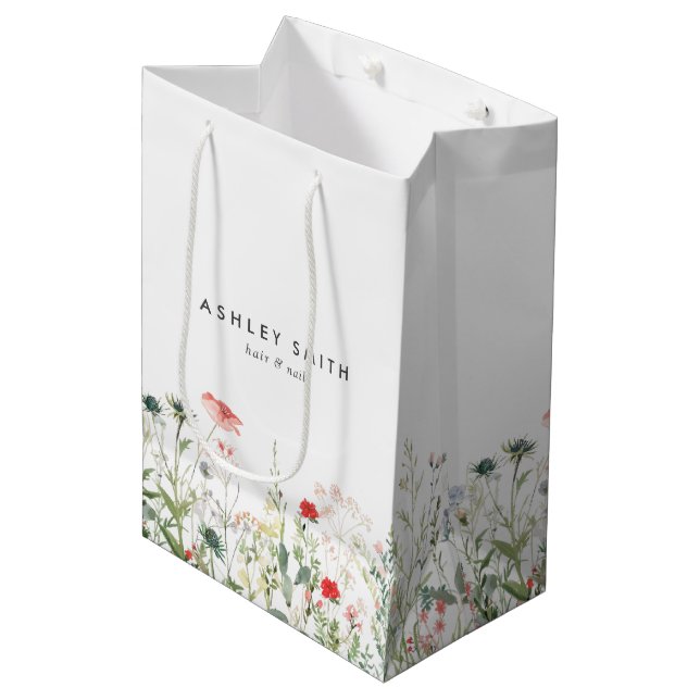 Bolsa De Regalo Mediana Wildflower Meadow Business (Angulo Anverso)