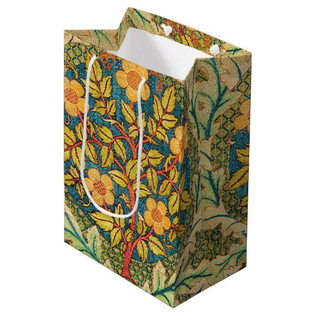 Bolsa De Regalo Mediana William Morris Rosa Wreath: Arte y artesanía clási (Angulo Anverso)