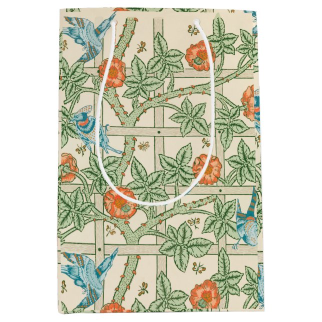 Bolsa De Regalo Mediana William Morris Trellis Victorian Wallpaper (Anverso)