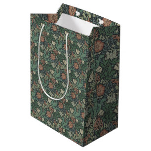 Bolsa De Regalo Mediana William Morris Vintage Pink Green Compton