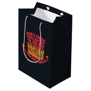 Bolsa De Regalo Mediana Willy Wonka Hat Typography