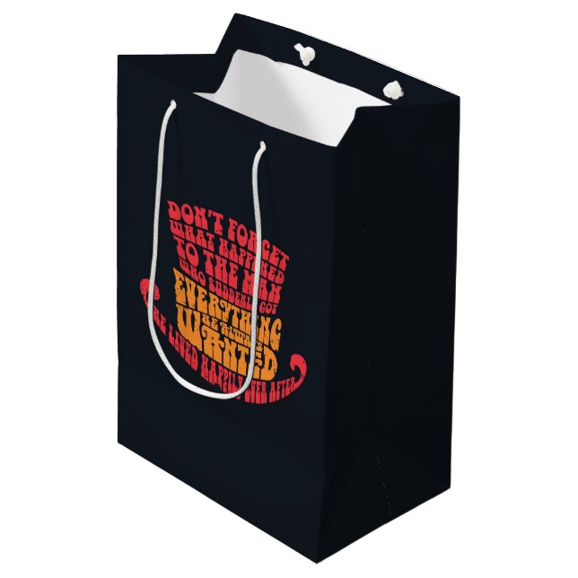 Bolsa De Regalo Mediana Willy Wonka Hat Typography (Angulo Anverso)