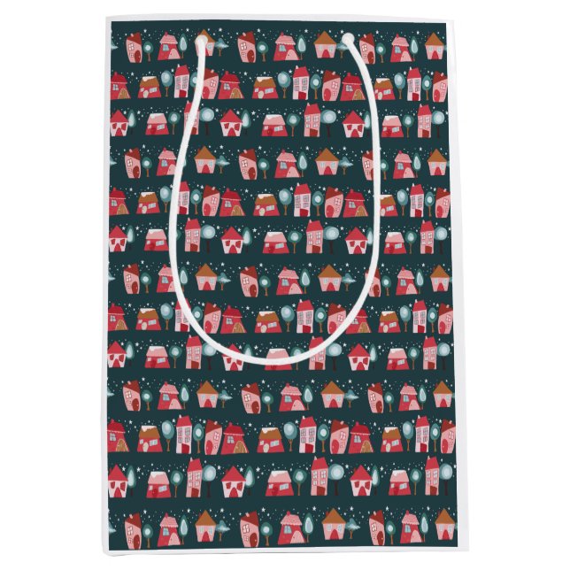 Bolsa De Regalo Mediana Winter Village (Anverso)