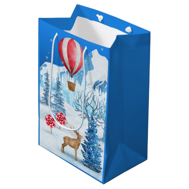 Bolsa De Regalo Mediana Winter Wonderland navidades (Angulo Anverso)