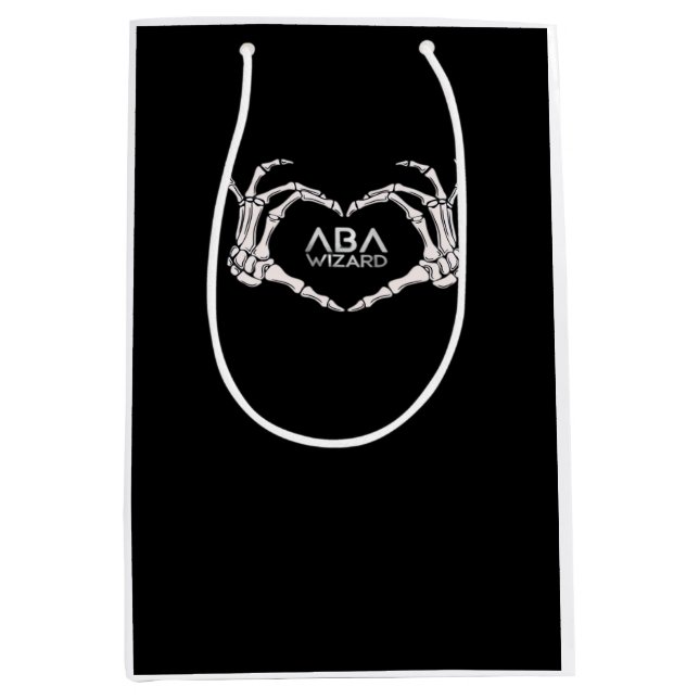 Bolsa De Regalo Mediana Wizard Classic - Skeleton Hands Heart (Anverso)