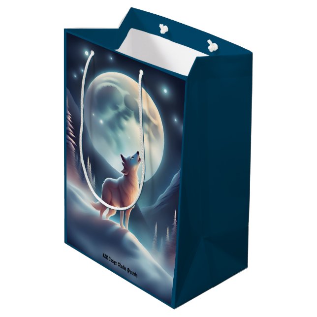 Bolsa De Regalo Mediana Wolf Moon Gift Bag (Angulo reverso)