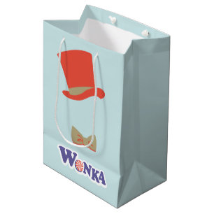 Bolsa De Regalo Mediana Wonka Top Hat & Bow Tie