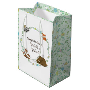 Bolsa De Regalo Mediana Woodland Animal Baby Shower