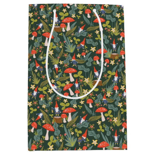 Bolsa De Regalo Mediana Woodland Gnomes (Anverso)