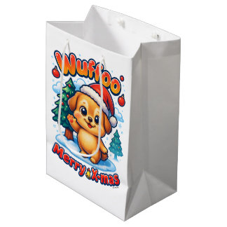 Bolsa De Regalo Mediana Wuffoo Roony Feliz Navidad Kawaii 3D Fiesta