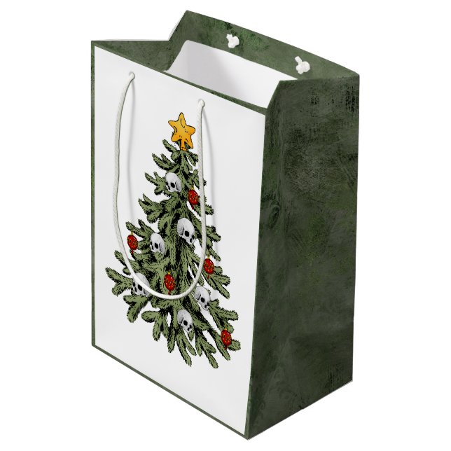 Bolsa De Regalo Mediana XMAS escalofriante | Un Grunge De Árbol De Navidad (Angulo reverso)