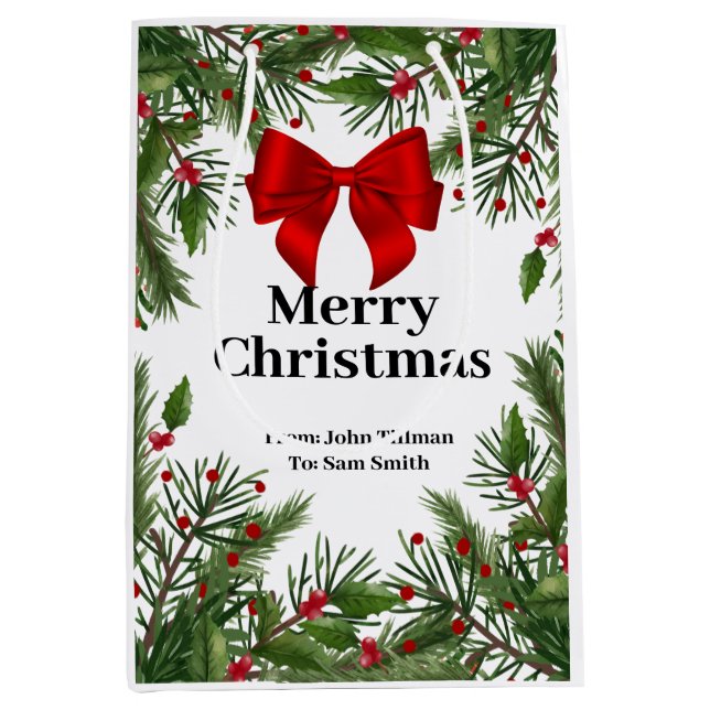 BOLSA DE REGALO MEDIANA XMAS GIFT BAG (Anverso)