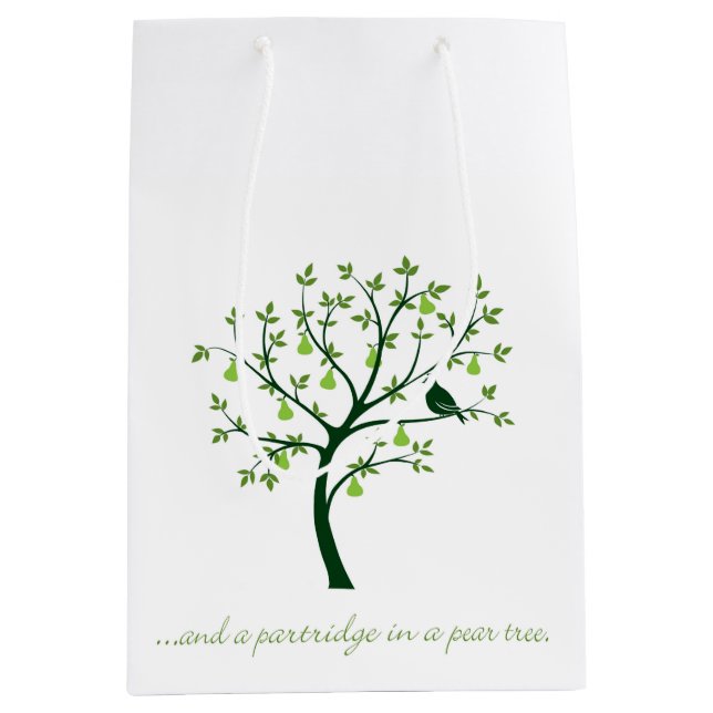 Bolsa De Regalo Mediana Y una perdiz en un peral (Anverso)