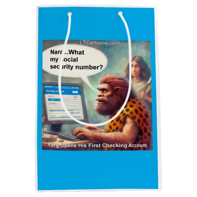 Bolsa De Regalo Mediana Yarg’s First Login: Banking Like a Caveman (Anverso)