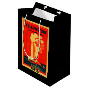 Bolsa De Regalo Mediana Yellowstone, poster fiel viejo de la publicidad