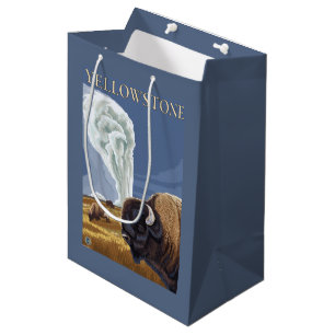Bolsa De Regalo Mediana YellowstoneBison con fiel viejo