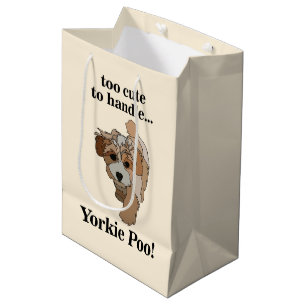 Bolsa De Regalo Mediana Yorkie Poo Yorkipoo Perro Lindo