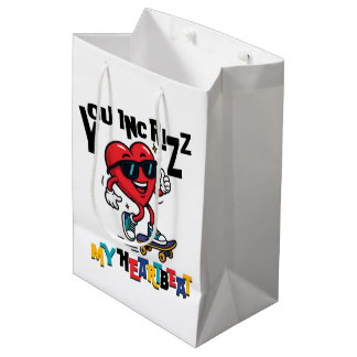 Bolsa De Regalo Mediana You Inc Rizz my Heartbeat - Cute skateboard heart