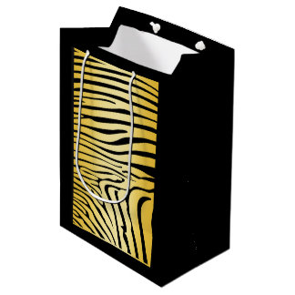 Bolsa De Regalo Mediana Zebra Zebra Yellow