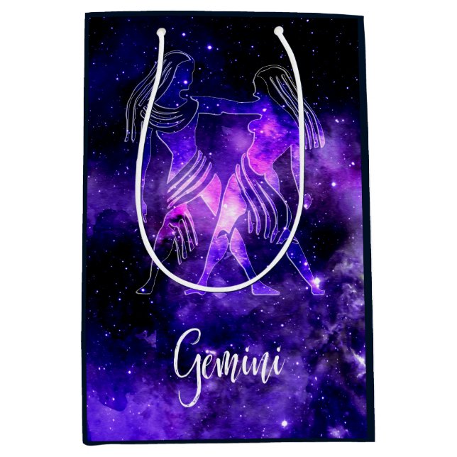 Bolsa De Regalo Mediana Zodiac : Gemini (Anverso)