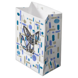 Bolsa De Regalo Mediana Zorro Fennec Genial con Gafas de Sol Gif Geométric