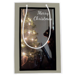 Bolsa de regalo medio de gato de navidad Joy Calic