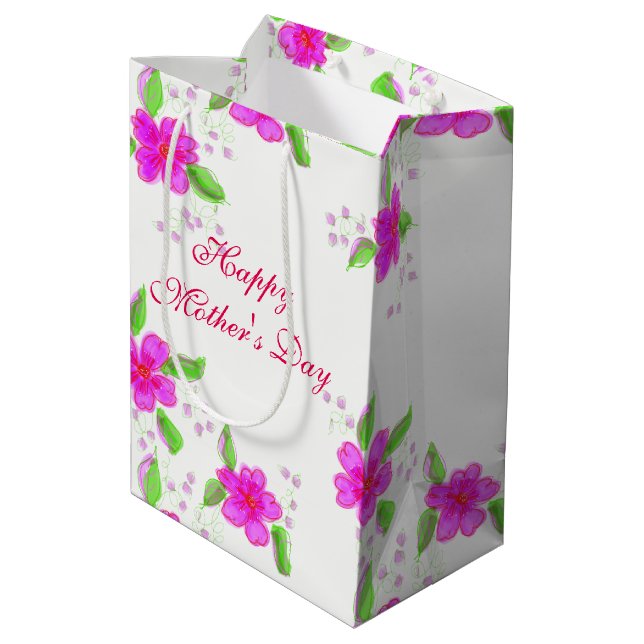 Bolsa de regalo medio del Día de la Madre Feliz (Angulo reverso)