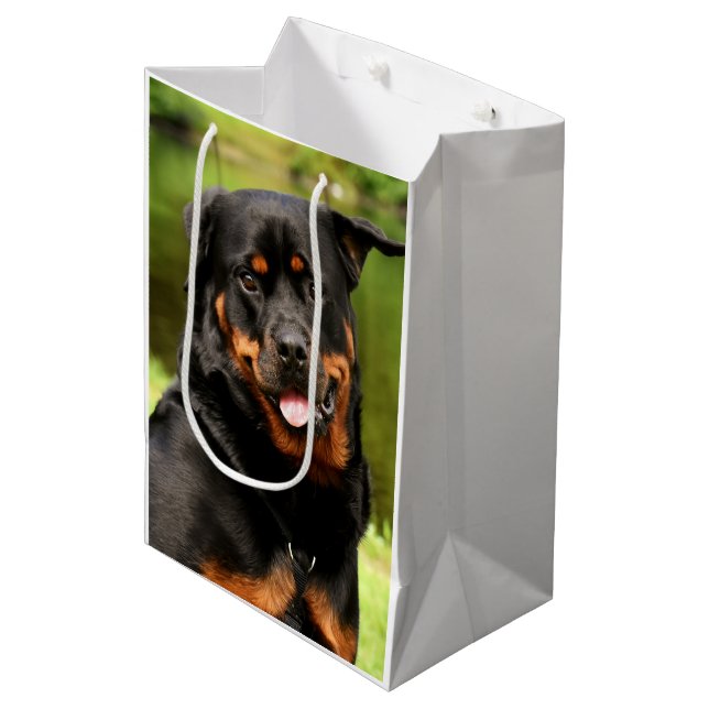 Bolsa de regalo medio feliz de Rottweiler (Angulo Anverso)